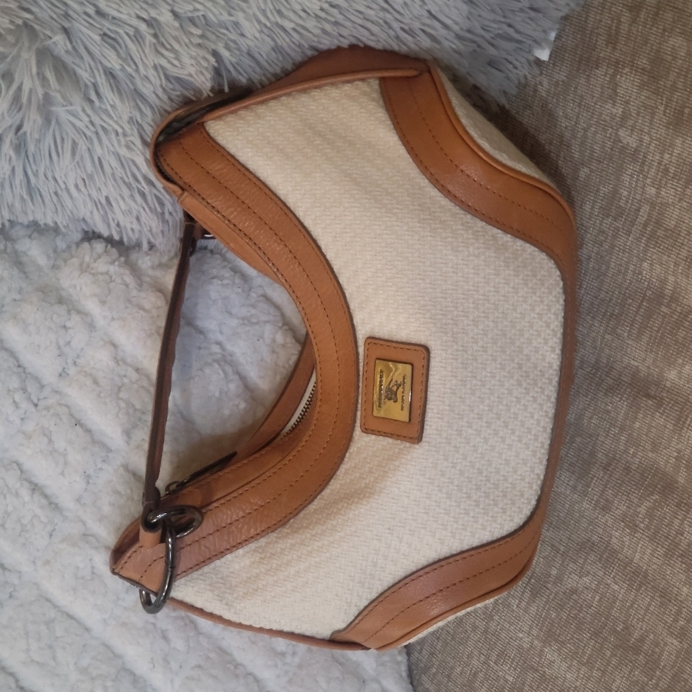 Burberry Blue Label Shoulder Bag Wool and Leather..Auth.